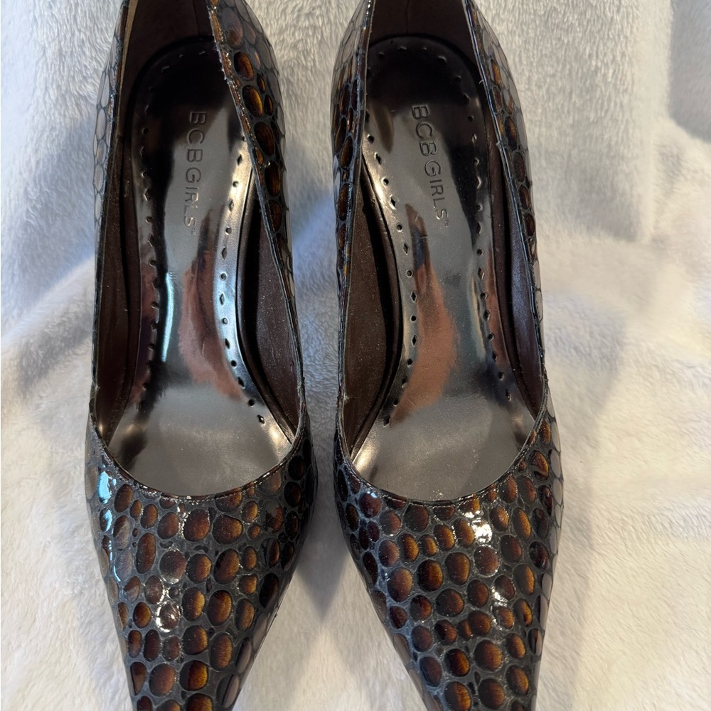 BCBGirls Black and Brown Patterned Heels